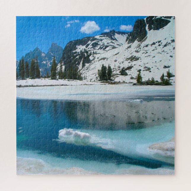 Puzzle Amamos el lago Solitude Wyoming (Vertical)