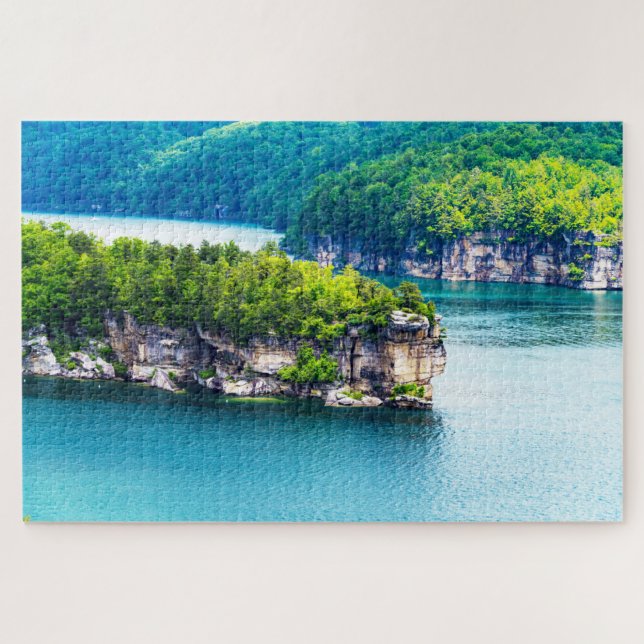 Puzzle Amamos el lago Summersville Virginia (Horizontal)