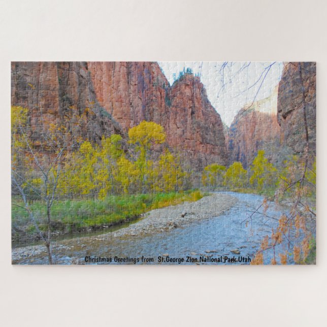 Puzzle Amamos el Parque Nacional St. George Zion Utah Jig (Horizontal)