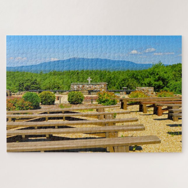 Puzzle Amamos la Catedral de los Pinos New Hampshire (Horizontal)