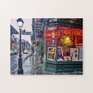 Puzzle Amanecer - barrio francés - esquina de la galerí