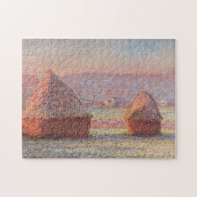 Puzzle Amanecer de Escarcha Blanca de Claude Monet (Hayst (Horizontal)