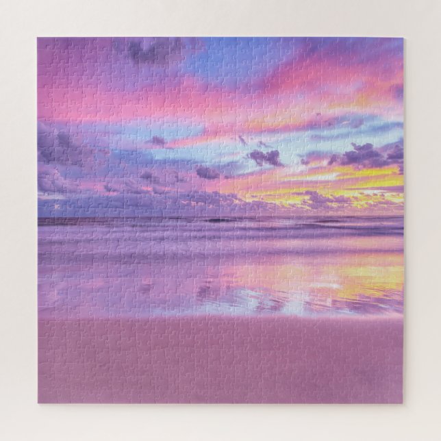 Puzzle Amanecer de golosinas: vistas a la playa. (Vertical)