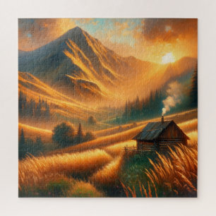 Puzzle Amanecer de montaña ruso