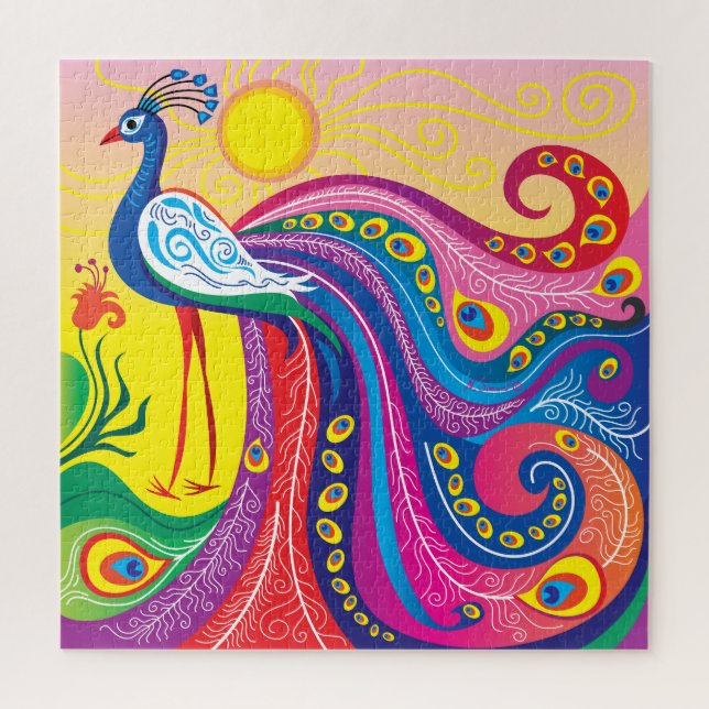 Puzzle Amanecer de Pavo Real (Vertical)