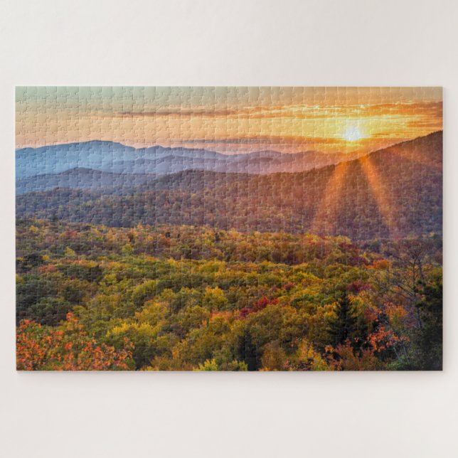 Puzzle Amanecer del otoño desde las alturas de Beacon (Horizontal)
