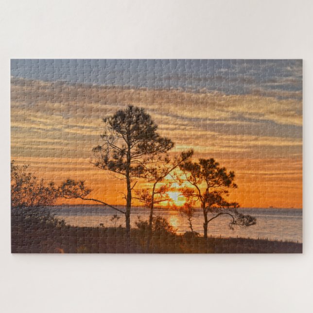 Puzzle Amanecer del Refugio de la Isla Dauphin, Alabama (Horizontal)