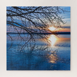 Puzzle Amanecer dorado sobre el paisaje Inspirador del la