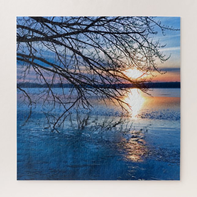 Puzzle Amanecer dorado sobre el paisaje Inspirador del la (Vertical)