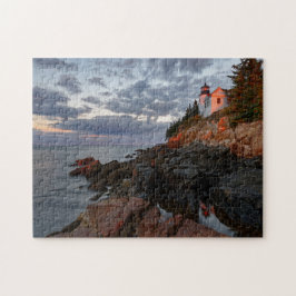 Puzzle Amanecer en el faro del puerto de Bass en Acadia