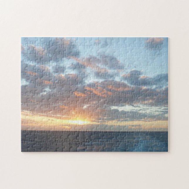 Puzzle Amanecer en el mar I Pastel (Horizontal)