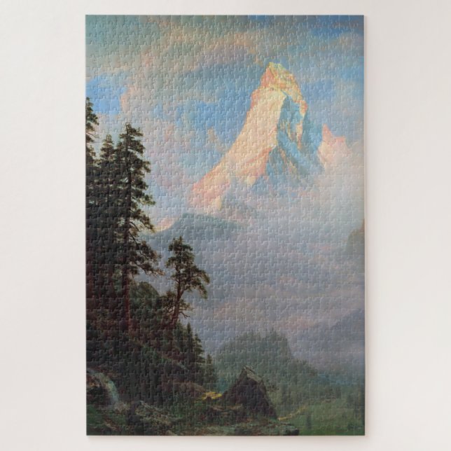 Puzzle Amanecer en el Matterhorn, Albert Bierstadt (Vertical)