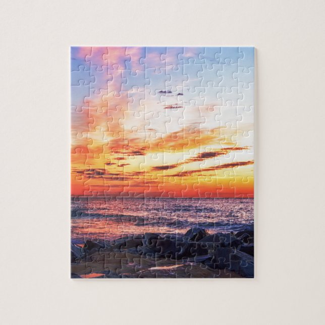 Puzzle Amanecer en la calle 120 en Ocean City Maryland (Vertical)