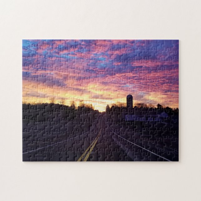 Puzzle Amanecer En La Carretera (Horizontal)