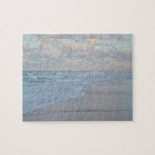 Puzzle Amanecer en la playa agua tranquila arte artístico