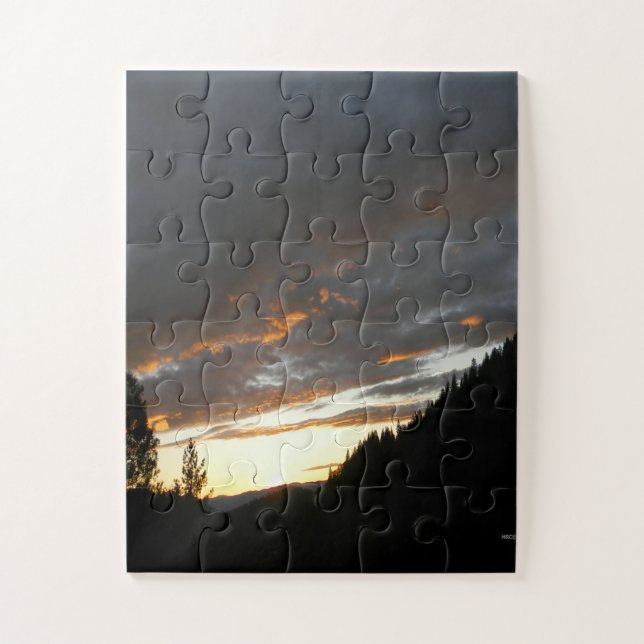 Puzzle Amanecer nublado dorado... (Vertical)