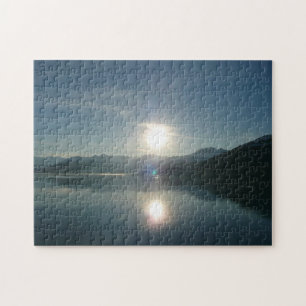 Puzzle Amanecer sobre el fiordo universitario Alaska Foto