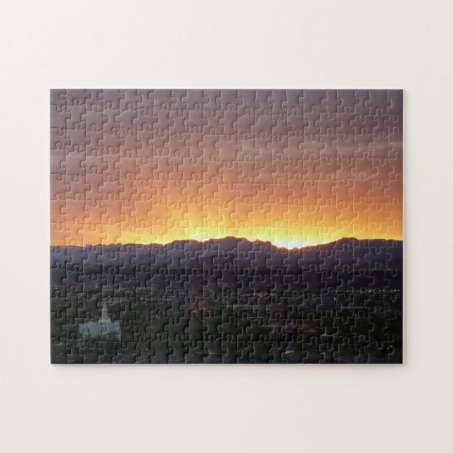 Puzzle Amanecer sobre el paisaje de St. George Utah (Horizontal)