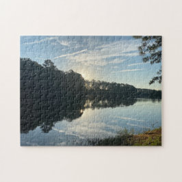 Puzzle Amanecer sobre un lago georgiano
