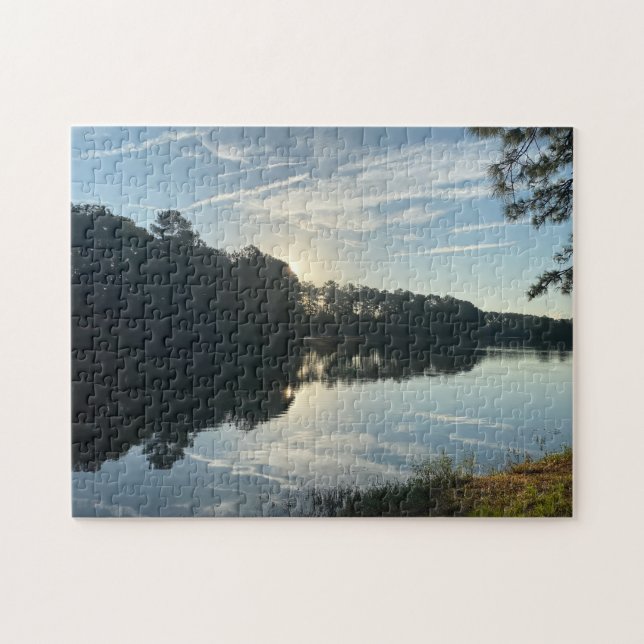 Puzzle Amanecer sobre un lago georgiano (Horizontal)