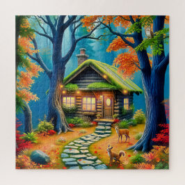Puzzle Amanecer tranquilo en un bosque