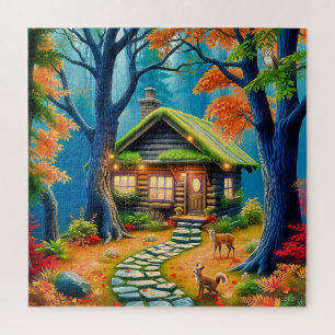 Puzzle Amanecer tranquilo en un bosque