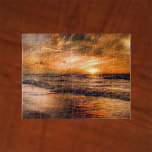 Puzzle Amanecer y el paisaje marino<br><div class="desc">Un cielo brillante mientras el sol se eleva sobre el mar. Un paisaje marino con colores de naranja del sol naciente.</div>