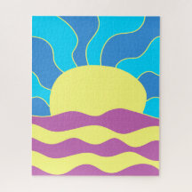 Amanecer y olas resumen arte