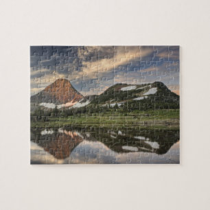Puzzle Amanecer y reflejo, Parque Nacional Glaciar,