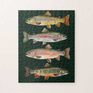 Puzzle Amante de la Pesca – Diseño de Pesca de Trucha