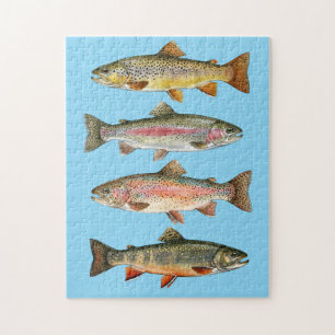Puzzle Amante de la Pesca – Diseño de Pesca de Trucha
