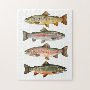 Puzzle Amante de la Pesca – Diseño de Pesca de Trucha