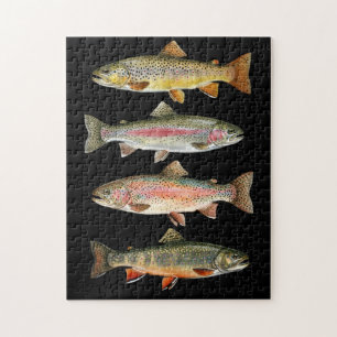 Puzzle Amante de la Pesca – Diseño de Pesca de Trucha