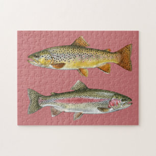 Puzzle Amante de la Pesca – Diseño de Pesca de Trucha