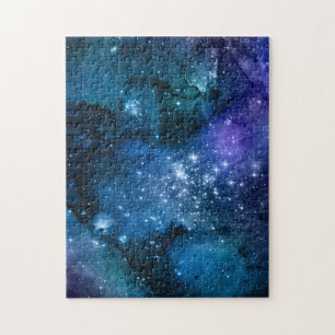 Puzzle Amantes de Galaxy Starry Space Blue Sky White Spar
