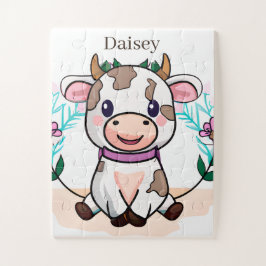 Puzzle amantes de las vacas lindas añaden nombres a los c