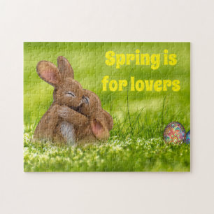 Puzzle Amantes de los conejitos de primavera