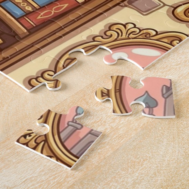 Puzzle Amantes de los libros Estante de libros de dibujos (Lado)