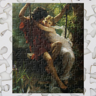 Puzzle Amantes de una Swing. Primavera de Pierre Auguste