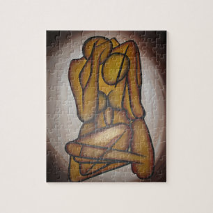 Puzzle Amantes Del Arte Contemporáneo En Ochre Y Brow