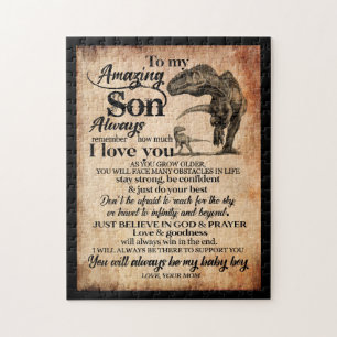 Puzzle Amantes del hijo  A Mi Increíble Hijo Recuerda Que