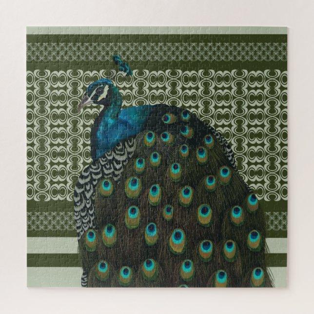 Puzzle Amantes elegantes del Pájaro Peacock (Vertical)