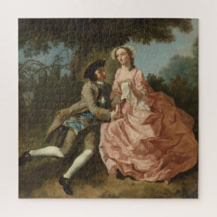 Puzzle Amantes en un paisaje (Pareja romántica)