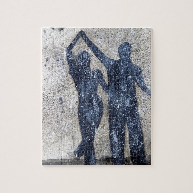 Puzzle Amantes que bailan en lluvia (Vertical)