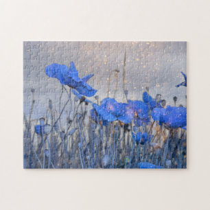 Puzzle Amapolas en azul
