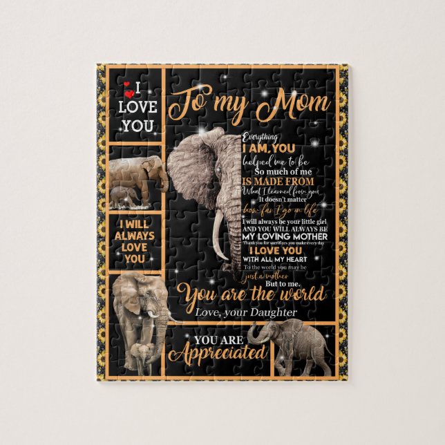 Puzzle Amar a mamá | Carta A Mi Mamá Que Eres El Mundo (Vertical)