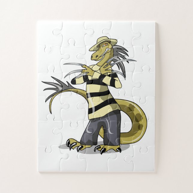 Puzzle Amargasaurus Posando Como Freddy Krueger. (Vertical)