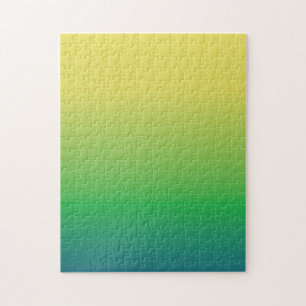Puzzle Amarillo, verde, degradado azul