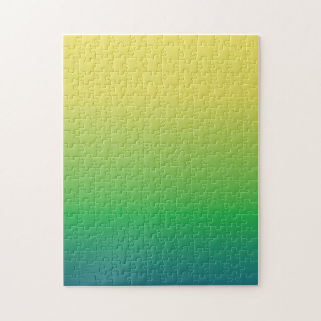 Puzzle Amarillo, verde, degradado azul (Vertical)