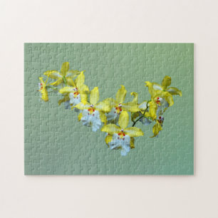 Puzzle Amarillo y blanco Vuylstekeara Orquids Corazón